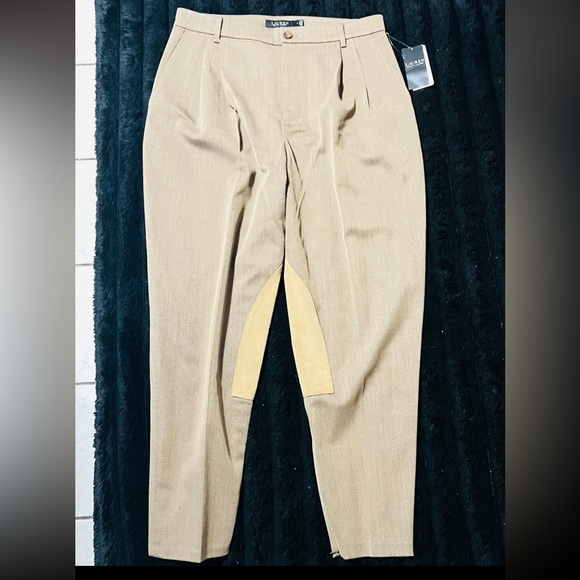 Lauren Ralph Lauren Camel Pleated Pants Retails $225 size 8 Women’s View Photos